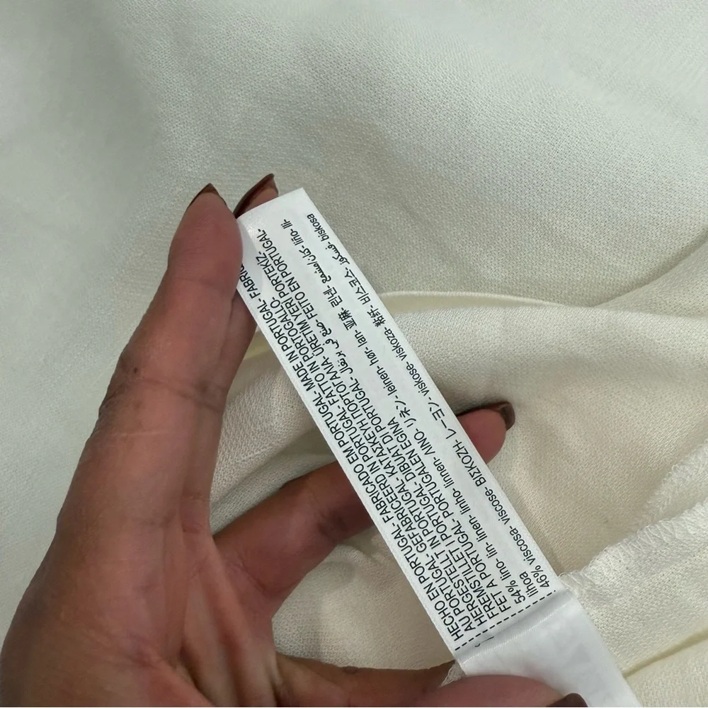 NWT Massimo Dutti Wide Leg Pleated Trousers White Size‎ 2 Minimalist Elegance - Picture 13 of 13